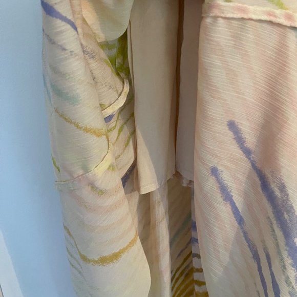 Free People True To You Maxi Skirt Sheer Striped High Waist L - Picture 6 of 15